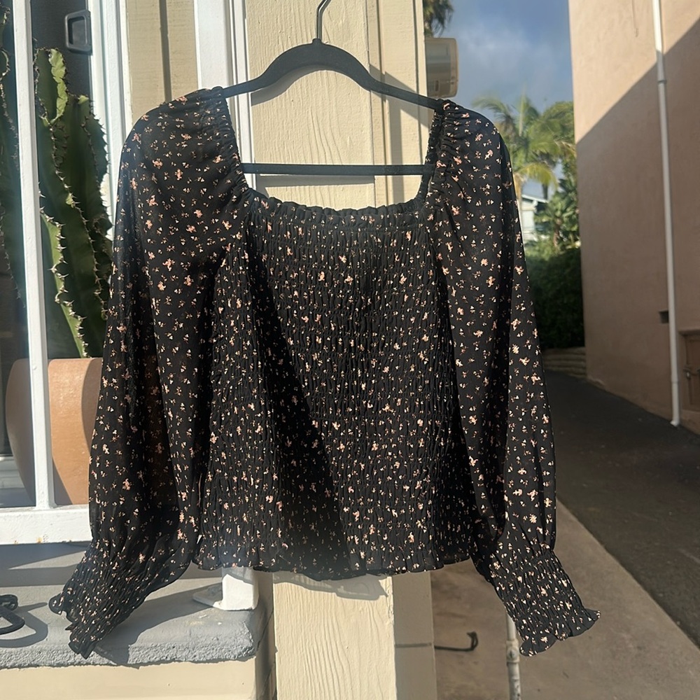 Madewell floral blouse